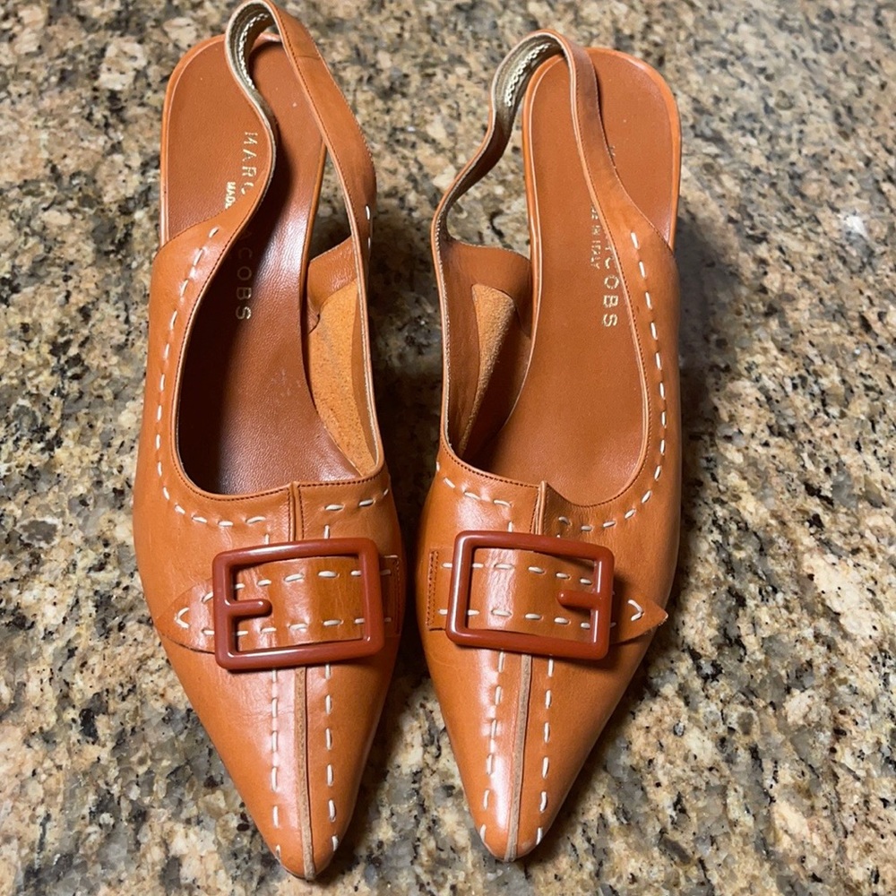 3 inch sling back pumps